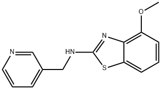 4-甲氧基-N-(吡啶-3-基甲基)-1,3-苯并噻唑-2-胺结构式