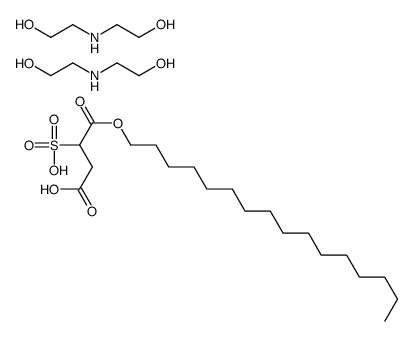 1-hexadecyl hydrogen 2-sulphosuccinate, compound with 2,2'-iminobis[ethanol] (1:2) Structure