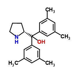 (R)-α,α-Bis(3,5-dimethylphenyl)-2-pyrrolidinemethanol Structure