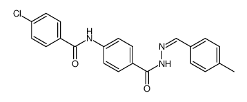 4-[(4-chlorobenzoyl)amino]-N-[(E)-(4-methylphenyl)methylideneamino]benzamide结构式