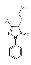 4-2-羟甲基-3-甲基-1-苯基-2-吡唑啉-5-酮结构式