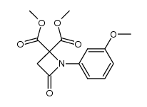 dimethyl 1-(3-methoxyphenyl)-4-oxoazetidine-2,2-dicarboxylate结构式