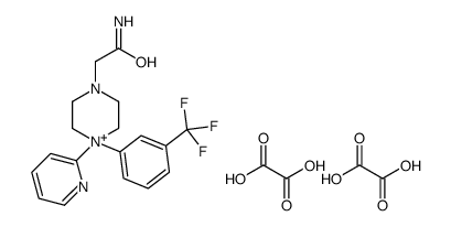 oxalic acid,2-[4-pyridin-2-yl-4-[3-(trifluoromethyl)phenyl]piperazin-4-ium-1-yl]acetamide结构式