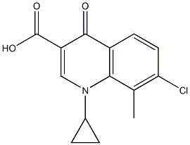 7-Chloro-1-cyclopropyl-1,4-dihydro-8-Methyl-4-oxo-3-quinolinecarboxylic Acid structure