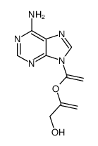 2-[1-(6-aminopurin-9-yl)ethenoxy]prop-2-en-1-ol结构式