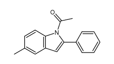 1-(5-methyl-2-phenyl-1H-indol-1-yl)ethanone Structure