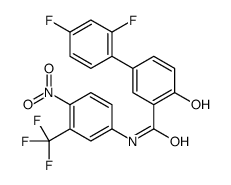 2,4-二氟-4-羟基-N-(4-硝基-3-(三氟甲基)苯基)联苯-3-羧酰胺结构式