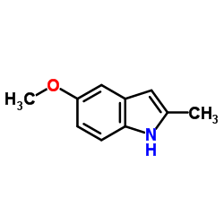 5-甲氧基-2-甲基吲哚结构式