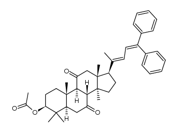 3β-acetoxy-24,24-diphenyl-25,26,27-trinor-lanosta-20(22)ξ,23-diene-7,11-dione结构式