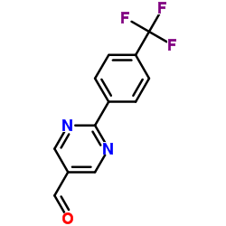 2-(4-(trifluoromethyl)phenyl)pyrimidine-5-carbaldehyde结构式