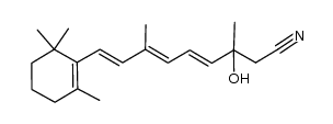 (4E,6E,8E)-3,7-dimethyl-3-hydroxy-9-(2,6,6-trimethyl-1-cyclohexenyl)-4,6,8-nonatrienenitrile Structure