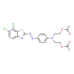 2-[4-[Bis(2-acetoxyethyl)amino]phenylazo]-6,7-dichlorobenzothiazole picture