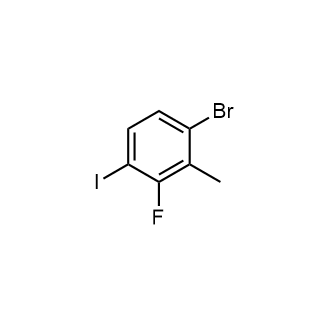 1-溴-3-氟-4-碘-2-甲基苯结构式