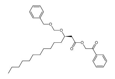 (3R)-3-(benzyloxymethoxy)tetradecanoic acid phenacyl ester结构式
