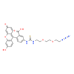 Fluorescein-thiourea-PEG2-azide结构式