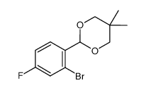 2-(2-bromo-4-fluorophenyl)-5,5-dimethyl-1,3-dioxane Structure