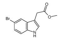 (5-溴-1H-吲哚-3-基)-乙酸甲酯结构式