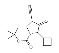 tert-butyl 4-cyano-2-cyclobutyl-3-oxopyrrolidine-1-carboxylate结构式