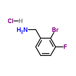 2-溴-3-氟苯甲胺盐酸盐结构式