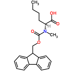 (R)-2-(((((9H-芴-9-基)甲氧基)羰基)(甲基)氨基)己酸结构式