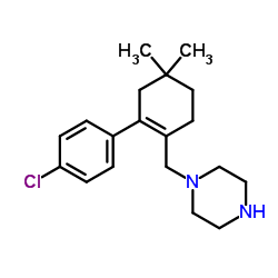 1-[[2-(4-Chlorophenyl)-4,4-dimethylcyclohex-1-enyl]methyl]piperazine Structure