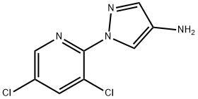 1-(3,5-二氯吡啶-2-基)-1H-吡唑-4-胺结构式