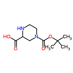 4-Boc-哌嗪-2-羧酸结构式