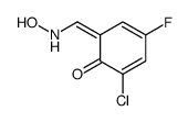 2-chloro-4-fluoro-6-[(hydroxyamino)methylidene]cyclohexa-2,4-dien-1-one结构式