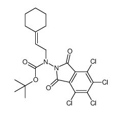 tert-butyl (2-cyclohexylideneethyl)(4,5,6,7-tetrachloro-1,3-dioxoisoindolin-2-yl)carbamate Structure