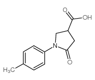 5-氧代-1-(4-甲苯)吡咯烷-3-羧酸结构式