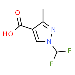 1-(二氟甲基)-3-甲基-1h-吡唑-4-羧酸结构式