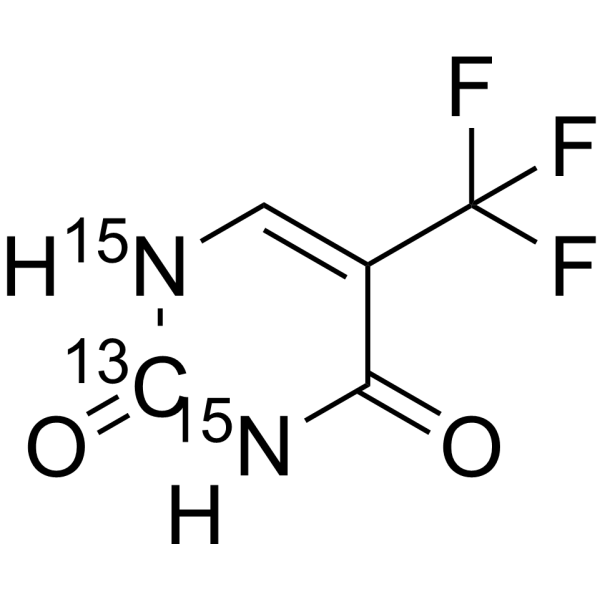 Trifluorothymine-13C,15N2结构式