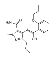 1-甲基-4-(2-丙基苯甲酰胺)-3-丙基-1H-吡唑-5-甲酰胺结构式