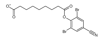9-(2,6-dibromo-4-cyanophenoxy)-9-oxononanoate结构式