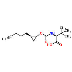 3-甲基-N-[[[(1R,2R)-2-(4-戊炔-1-基)环丙基]氧基]羰基]-L-缬氨酸结构式