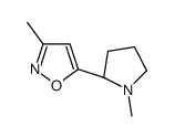 Isoxazole, 3-methyl-5-[(2S)-1-methyl-2-pyrrolidinyl]- (9CI)结构式