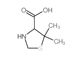 4-Thiazolidinecarboxylicacid, 5,5-dimethyl-结构式
