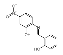 Phenol,2-[[(2-hydroxyphenyl)methylene]amino]-5-nitro- Structure