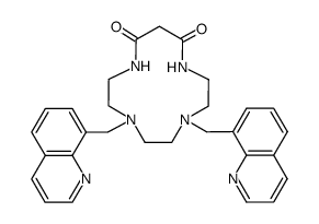 4,7-Bis(quinolin-8-ylmethyl)-1,4,7,10-tetraazacyclotridecane-11,13-dione Structure