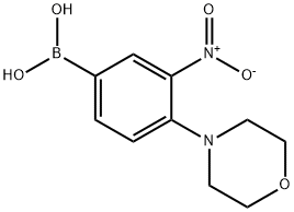 3-硝基-4-(吗啉-4-基)苯基硼酸结构式