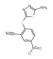 2-[(5-氨基-1,3,4-噻二唑-2-基)硫代]-5-硝基苯甲腈结构式