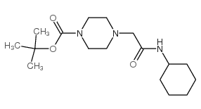 4-环己基氨基甲酰甲基-哌嗪-1-羧酸叔丁酯结构式