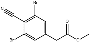 Methyl 2-(3,5-dibromo-4-cyanophenyl)acetate Structure