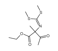 ethyl 2-acetyl-N-[bis(methylthio)methylene]alaninante Structure