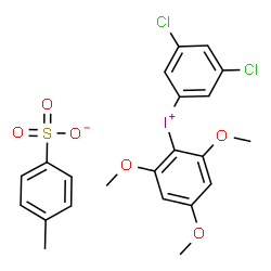 (3,5-二氯苯基)(2,4,6-三甲氧基苯基)碘鎓对甲苯磺酸盐结构式
