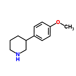 3-(4-甲氧基苯基)哌啶结构式