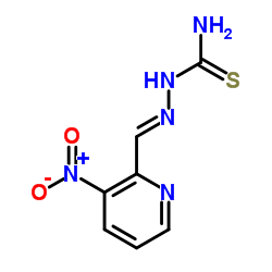 (E)-2-((3-硝基吡啶-2-基)亚甲基)肼基硫代酰胺结构式
