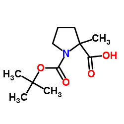 1-Boc-2-甲基-DL-脯氨酸结构式