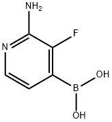 (2-氨基-3-氟吡啶-4-基)硼酸结构式