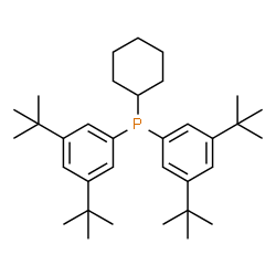 双(3,5-二叔丁基苯基)环己基膦结构式